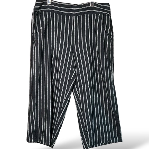 HABITAT Linen Cotton Blend Wide Leg Cropped Pants w/ Pockets XL - Picture 3 of 11